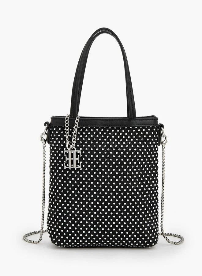 ايل Elle Embellished Crossbody Bag With Detachable Strap Ramadan Collections